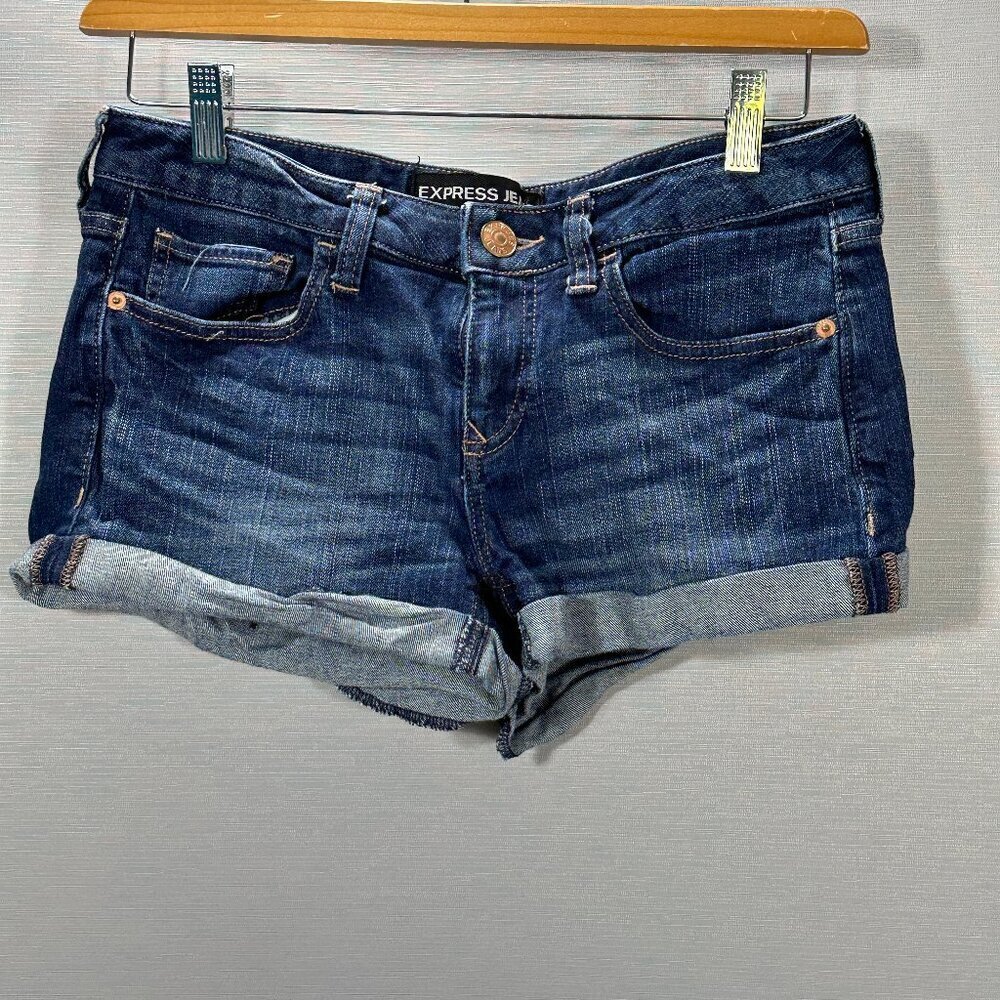 Express Dark Blue Jean Shorts